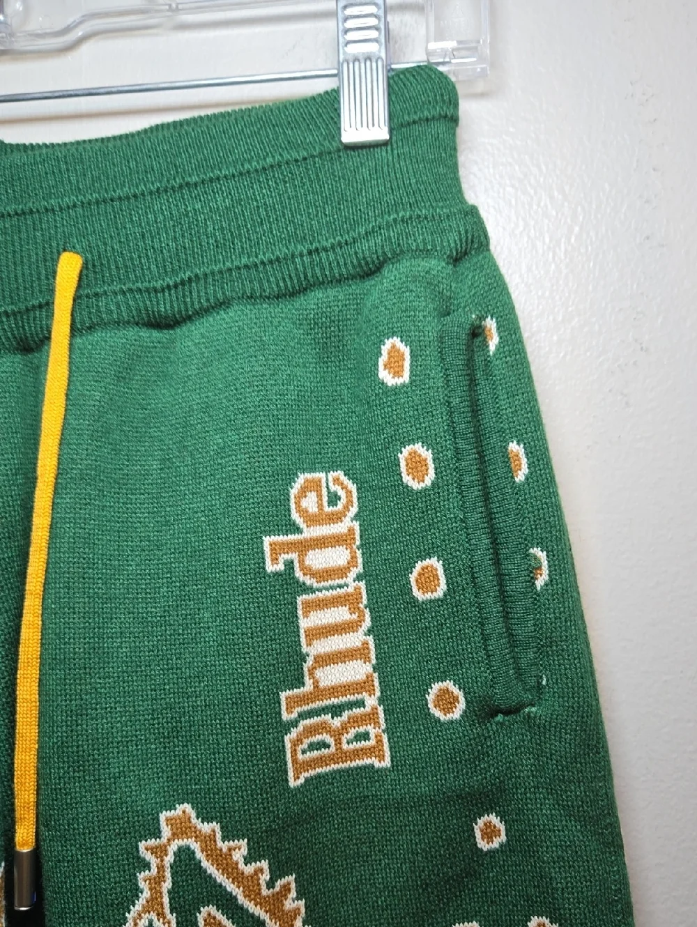 Rhude Knit Bandamana Supima Cotton Pocket Drawstring Waist Mens Shorts NWT